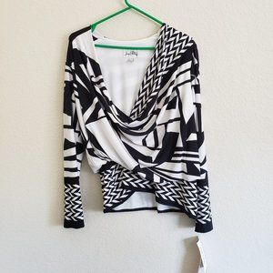 Joseph Ribkoff Black and White Top